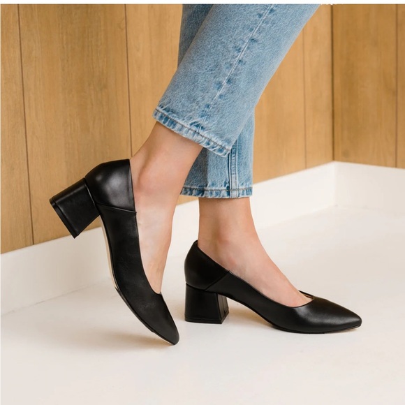 Nisolo NWT Fiorela Go-To Mid Heel Black - Picture 6 of 9